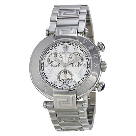 Versace New Reve Chronograph Mother of Pearl Dial Stainless 